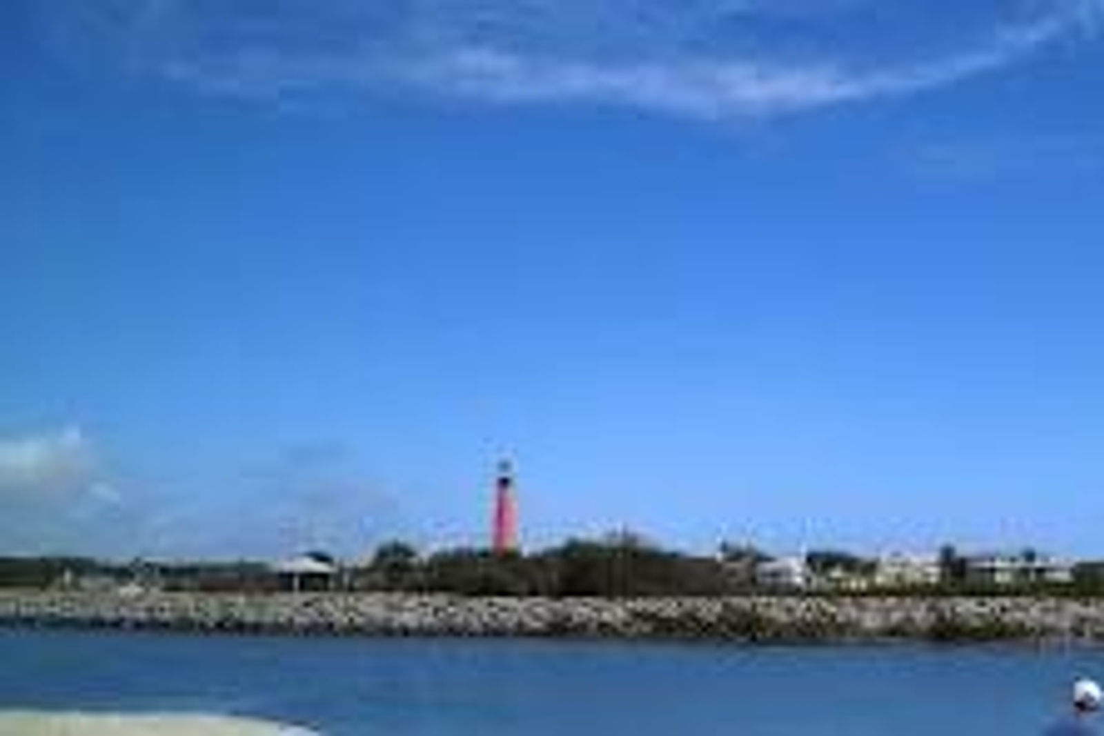 Ponce Inlet lighthouse across the water