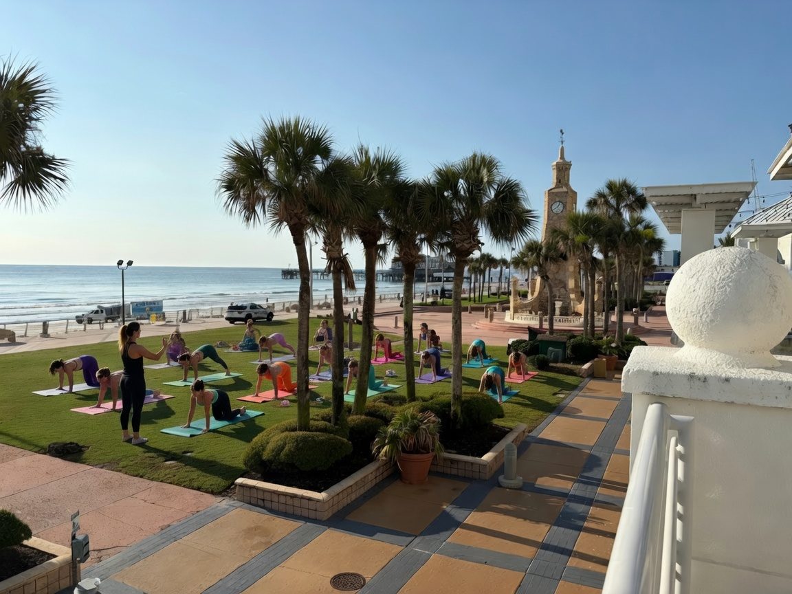 Kula Yoga Hilton Daytona Beach Oceanfront Resort, 100 N Atlantic Ave